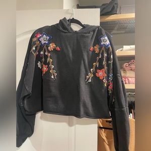 Free people embellished sweatshirt. Cropped style